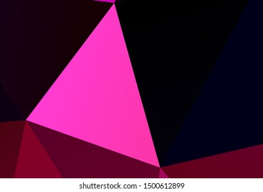 Light Green, Yellow vector polygonal background. Triangular geometric sample with gradient.  New template for your brand book.