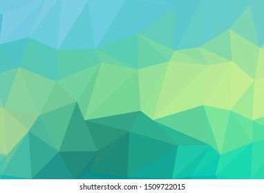Light Green, Yellow vector polygonal template. Shining colored illustration in a Brand new style. The best triangular design for your business.