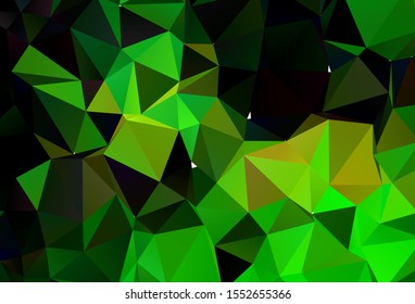 Light Green, Yellow vector polygonal pattern. Modern geometrical abstract illustration with gradient. Template for a cell phone background.