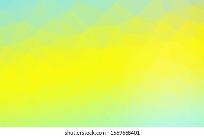 Light Green, Yellow vector polygonal background. Modern geometrical abstract illustration with gradient. Completely new template for your business design.