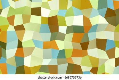 Light Green, Yellow vector polygonal illustration, which consist of rectangles. Rectangular pattern for your business design. Geometric background in Origami style with gradient. 
