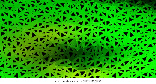 Light green, yellow vector polygonal pattern. Illustration in broken glass style with triangles. Your business gesign.