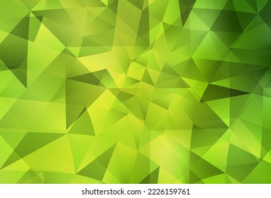 Light Green, Yellow vector polygonal template. A sample with polygonal shapes. Brand new design for your business.