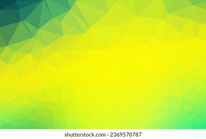 Light Green, Yellow vector polygonal background. Colorful illustration in abstract style with gradient. Polygonal design for your web site.
