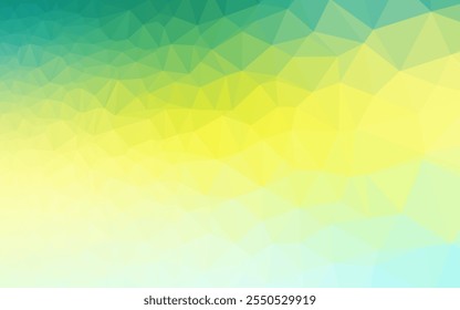 Light Green, Yellow vector polygonal template. Colorful illustration in abstract style with gradient. The best triangular design for your business.