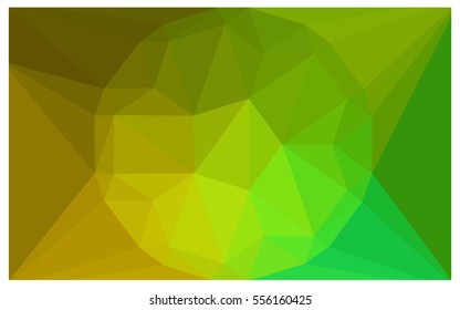 Light Green Yellow vector polygonal illustration, which consist of triangles with a gemstone in center. Triangular design of a huge diamond for your business. Creative geometric background of gems.