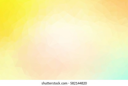 Light Green, Yellow vector polygonal illustration, which consist of triangles. Triangular design for your business. Creative geometric background in Origami style with gradient