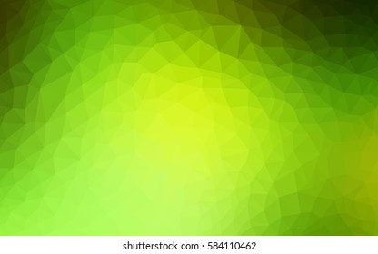 Light Green, Yellow vector polygonal illustration, which consist of triangles. Triangular pattern for your business design. Geometric background in Origami style with gradient. 