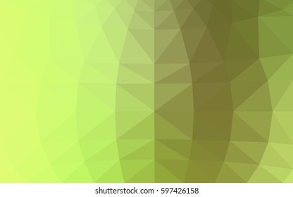 Light Green, Yellow vector polygonal illustration, which consist of triangles. Triangular pattern for your business design. Geometric background in Origami style with gradient. 