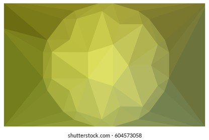 Light Green, Yellow vector polygonal illustration, which consist of triangles with a gemstone in center. Triangular design of a huge diamond for your business. Creative geometric background of gems.