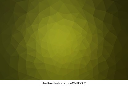 Light Green, Yellow vector polygonal illustration, which consist of triangles. Triangular design for your business. Creative geometric background in Origami style with gradient