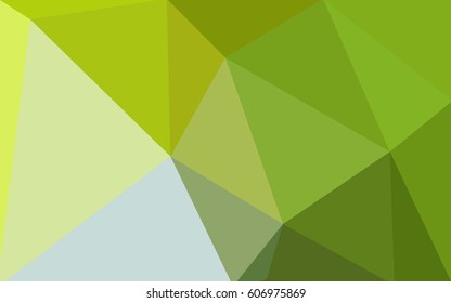 Light Green, Yellow vector polygonal illustration, which consist of triangles. Triangular design for your business. Creative geometric background in Origami style with gradient