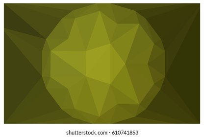 Light Green, Yellow vector polygonal illustration, which consist of triangles with a gemstone in center. Triangular design of a huge diamond for your business. Creative geometric background of gems.