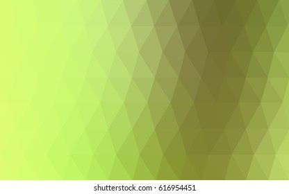 Light Green, Yellow vector polygonal illustration, which consist of triangles. Triangular pattern for your business design. Geometric background in Origami style with gradient. 