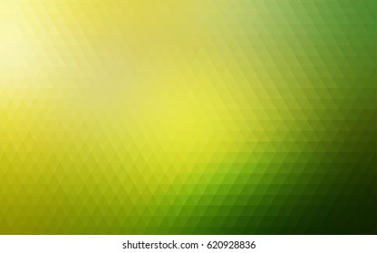 Light Green, Yellow vector polygonal illustration, which consist of triangles. Triangular design for your business. Creative geometric background in Origami style with gradient