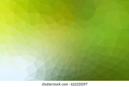 Light Green, Yellow vector polygonal illustration, which consist of triangles. Triangular design for your business. Creative geometric background in Origami style with gradient