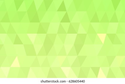 Light Green, Yellow vector polygonal illustration, which consist of triangles. Triangular pattern for your business design. Geometric background in Origami style with gradient. 