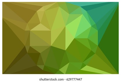 Light Green, Yellow vector polygonal illustration, which consist of triangles with a gemstone in center. Triangular design of a huge diamond for your business. Creative geometric background of gems.