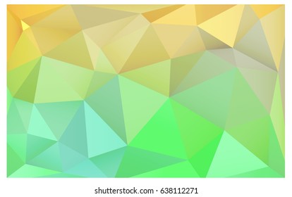 Light Green, Yellow vector polygonal illustration, which consist of triangles. Triangular design for your business. Creative geometric background in Origami style with gradient