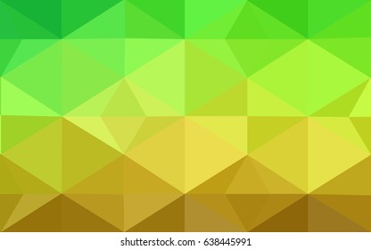 Light Green, Yellow vector polygonal illustration, which consist of triangles. Triangular design for your business. Creative geometric background in Origami style with gradient
