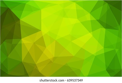 Light Green, Yellow vector polygonal illustration, which consist of triangles. Triangular pattern for your business design. Geometric background in Origami style with gradient. 