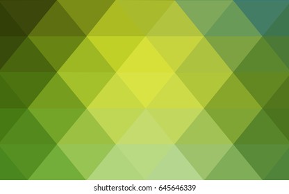 Light Green, Yellow vector polygonal illustration, which consist of triangles. Triangular design for your business. Creative geometric background in Origami style with gradient