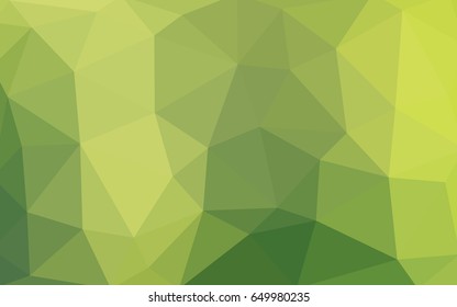 Light Green, Yellow vector polygonal illustration, which consist of triangles. Triangular design for your business. Creative geometric background in Origami style with gradient