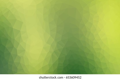Light Green, Yellow vector polygonal illustration, which consist of triangles. Triangular design for your business. Creative geometric background in Origami style with gradient