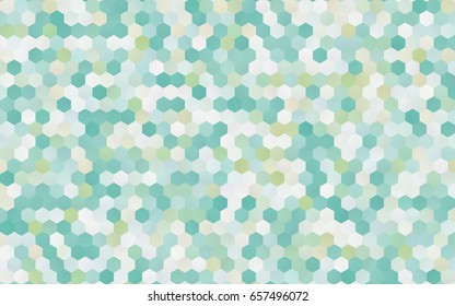 Light Green, Yellow vector polygonal illustration, which consist of hexagons. Hexagonal pattern for your business design. Geometric background in Origami style with gradient. 