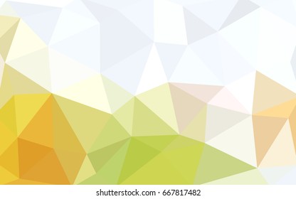 Light Green, Yellow vector polygonal illustration, which consist of triangles. Triangular pattern for your business design. Geometric background in Origami style with gradient. 