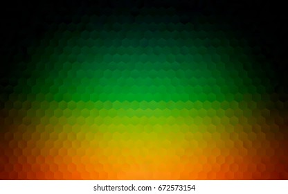Light Green, Yellow vector polygonal illustration, which consist of hexagons. Hexagonal pattern for your business design. Geometric background in Origami style with gradient. 