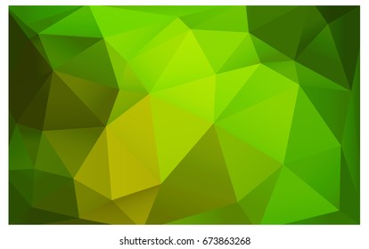 Light Green, Yellow vector polygonal illustration, which consist of triangles. Triangular pattern for your business design. Geometric background in Origami style with gradient. 
