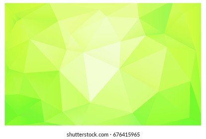 Light Green, Yellow vector polygonal illustration, which consist of triangles. Triangular pattern for your business design. Geometric background in Origami style with gradient. 