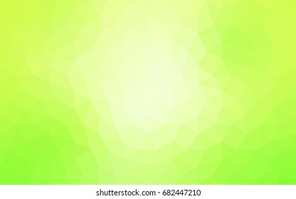 Light Green, Yellow vector polygonal illustration, which consist of triangles. Triangular pattern for your business design. Geometric background in Origami style with gradient. 