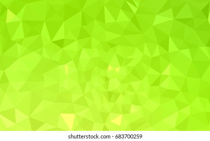 Light Green, Yellow vector polygonal illustration, which consist of triangles. Triangular design for your business. Creative geometric background in Origami style with gradient