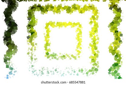 Light Green, Yellow vector polygonal illustration, which consist of rectangles. Rectangular pattern for your business design. Geometric background in Origami style with gradient. 