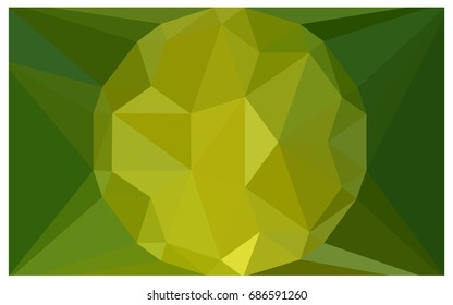 Light Green, Yellow vector polygonal illustration, which consist of triangles with a gemstone in center. Triangular design of a huge diamond for your business. Creative geometric background of gems.