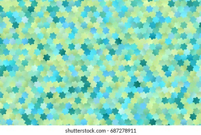 Light Green, Yellow vector polygonal illustration, which consist of hexagons.