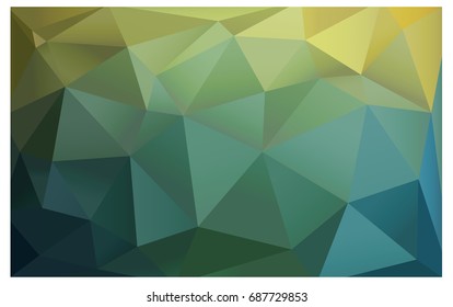 Light Green, Yellow vector polygonal illustration, which consist of triangles. Triangular design for your business. Creative geometric background in Origami style with gradient