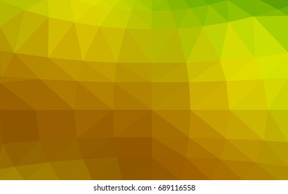 Light Green, Yellow vector polygonal illustration, which consist of triangles. Triangular pattern for your business design. Geometric background in Origami style with gradient. 