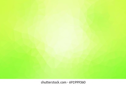 Light Green, Yellow vector polygonal illustration, which consist of triangles. Triangular pattern for your business design. Geometric background in Origami style with gradient. 
