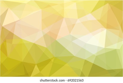 Light Green, Yellow vector polygonal illustration, which consist of triangles. Triangular pattern for your business design. Geometric background in Origami style with gradient. 