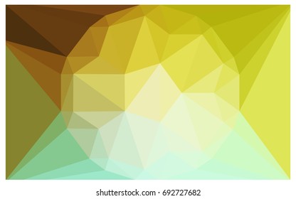 Light Green, Yellow vector polygonal illustration, which consist of triangles with a gemstone in center. Triangular design of a huge diamond for your business. Creative geometric background of gems.
