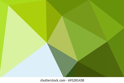 Light Green, Yellow vector polygonal illustration, which consist of triangles. Triangular pattern for your business design. Geometric background in Origami style with gradient. 