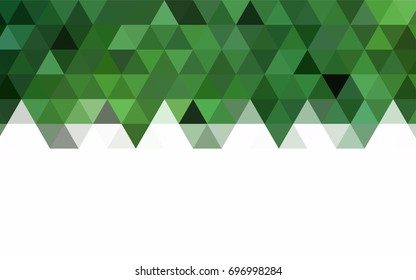 Light Green, Yellow vector polygonal template. Modern geometrical abstract illustration with gradient. Triangular pattern for your business design.