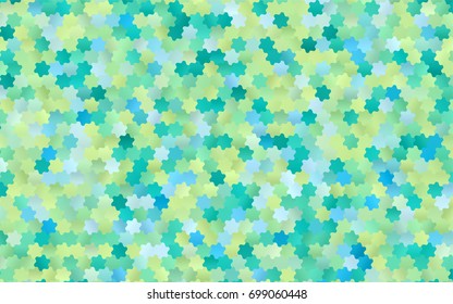 Light Green, Yellow vector polygonal illustration, which consist of hexagons. Hexagonal design for your business. Creative geometric background in Origami style with gradient