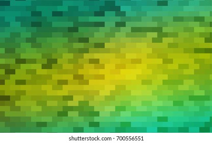 Light Green, Yellow vector polygonal illustration, which consist of rectangles. Rectangular pattern for your business design. Geometric background in Origami style with gradient. 