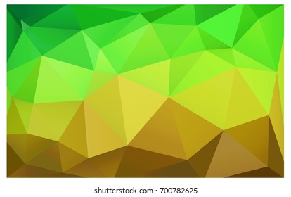 Light Green, Yellow vector polygonal illustration, which consist of triangles. Triangular design for your business. Creative geometric background in Origami style with gradient