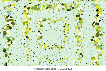 Light Green, Yellow vector polygonal illustration, which consist of rectangles. Rectangular pattern for your business design. Geometric background in Origami style with gradient. 
