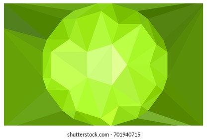 Light Green, Yellow vector polygonal illustration, which consist of triangles with a gemstone in center. Triangular design of a huge diamond for your business. Creative geometric background of gems.